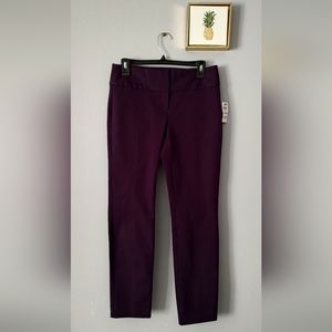 Alfani Pants size  Petite 6P  color Purple  slim leg tummy control